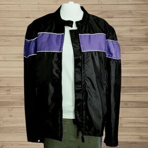 Nexgen Motorcycle Riding Jacket Tough Fabric Black Purple Thinsulate Women's L